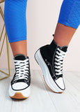 BLACK CHUCK HIGH TOP TRAINERS