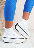 WHITE CHUCK HIGH TOP TRAINERS