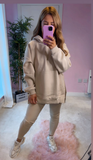 Oversized Split Sides Hoodie & Ribbed Leggings Co-ord