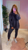 Oversized Split Sides Hoodie & Ribbed Leggings Co-ord