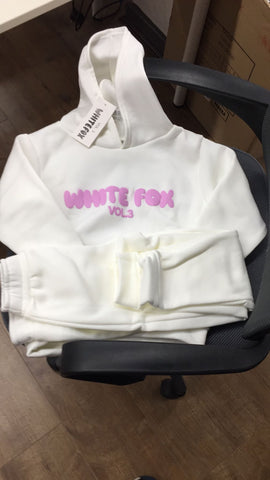 White Kids White Fox Tracksuit