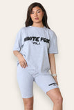 WHITE FOX OFFSTAGE LOUNGE CYCLING SHORT SET