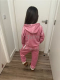 BABY PINK JUICY PRINT VELOUR TRACKSUIT