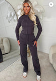 Grey Ribbed Molly Lounge Wear