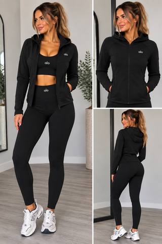 Black Gym Set with hood