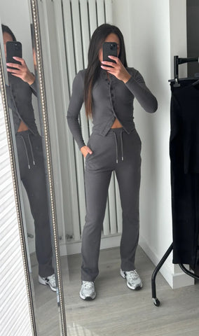Grey Ribbed Molly Lounge Wear
