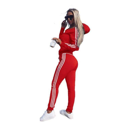 Red Strped Tracksuit