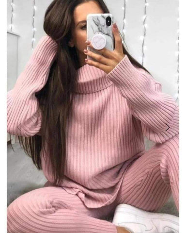 Knitted Roll Neck Jumper Co-Ord Set