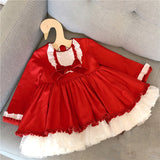 Red Lacey Detailed Girls Dress