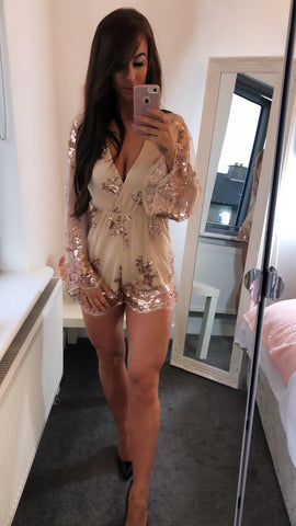 Lila Rose Gold Playsuit