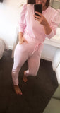 Pink Puff Sleeve Suit