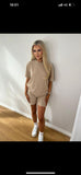 Ribbed Oversized Top & Shorts Co-ord