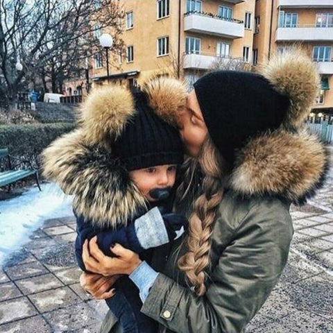 Mother&Baby Daughter/Son Winter Warm Knit Hat